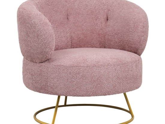 Πολυθρόνα Connie 110-000072 87x81x81cm Gold-Pink