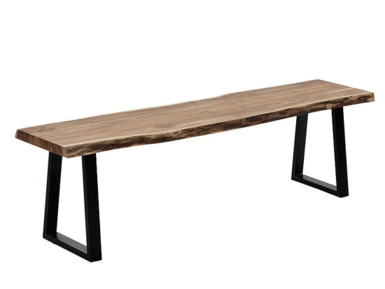 Παγκάκι Tibor 113-000018 160x40x45cm Walnut-Black Διθέσιος