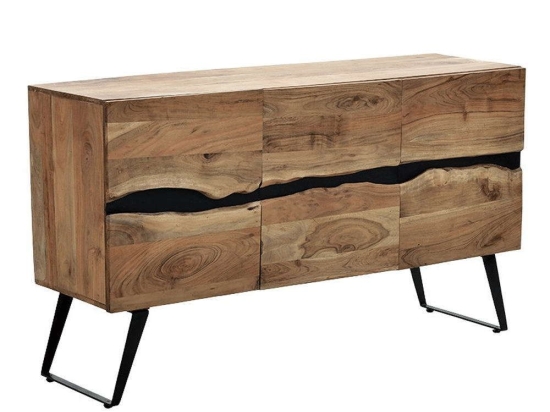 Μπουφές Imena 113-000021 148x43,5x86cm Walnut-Black