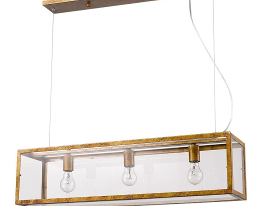 Φωτιστικό Οροφής - Ράγα 01016-04 E27 20x80cm Oxidized Gold Luma