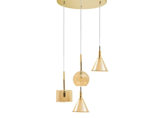 Φωτιστικό Οροφής Κρεμαστό 114-01047-09 4xG9 D30cm Amber Luma
