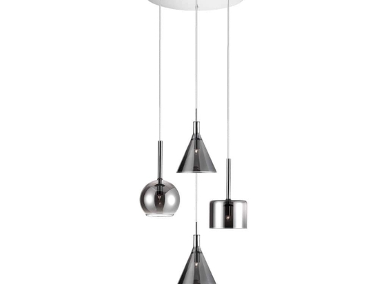 Φωτιστικό Οροφής Κρεμαστό 114-01047-09 4xG9 D30cm Smoke Luma