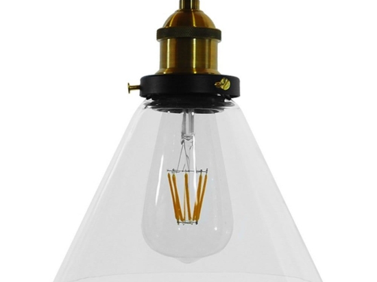 Φωτιστικό Οροφής Cone 01169 Bronze GloboStar Γυαλί