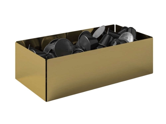 Θήκη Για Κάψουλες 117-023 25x13x7,5cm Brushed Brass Pam&Co Ανοξείδωτο Ατσάλι
