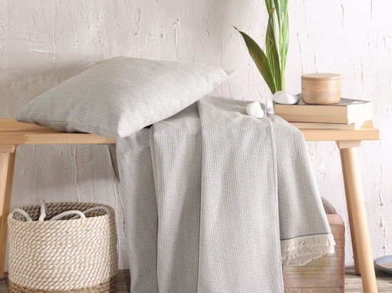 Ριχτάρι Silvana Grey Ρυθμός Πολυθρόνα 160x180cm Βαμβάκι-Πολυέστερ