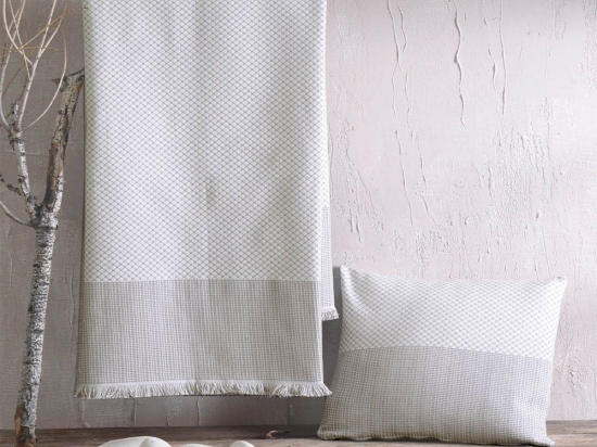 Ριχτάρι Ombre Grey Ρυθμός Τριθέσιο 180x280cm Βαμβάκι-Πολυέστερ