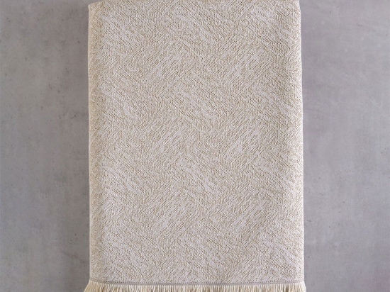 Ριχτάρι Cadence Light Beige Ρυθμός Τριθέσιο 180x280cm Βαμβάκι-Πολυέστερ