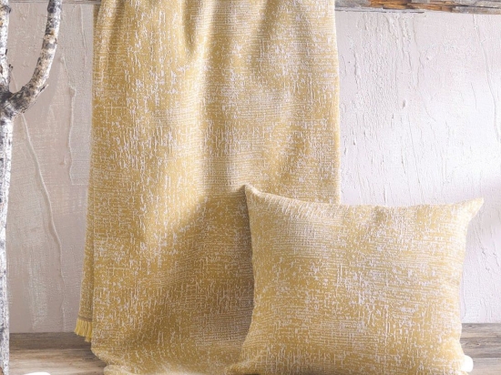 Ριχτάρι Canda Mustard Ρυθμός Τετραθέσιο 180x330cm Βαμβάκι-Πολυέστερ