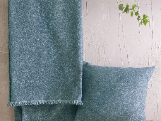 Ριχτάρι Tusca Blue Ρυθμός Πολυθρόνα 160x180cm Βαμβάκι-Πολυέστερ