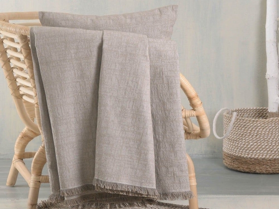 Ριχτάρι Mauricio Beige Ρυθμός Πολυθρόνα 160x180cm Βαμβάκι-Πολυέστερ