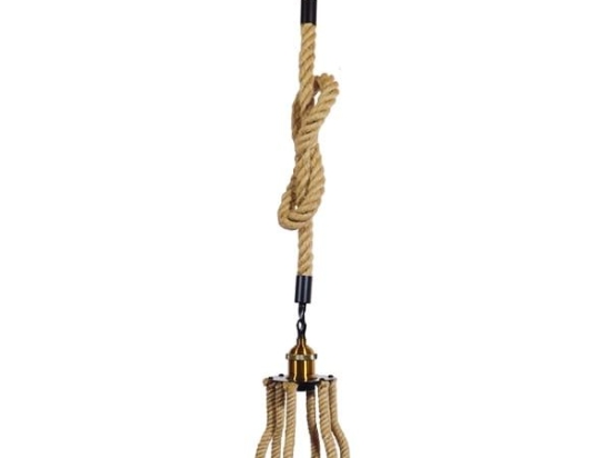 Φωτιστικό Οροφής Lantern 01186 Black GloboStar Σχοινί,Μέταλλο