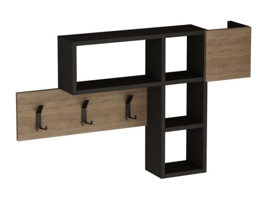 Κρεμάστρα Game 119-000906 99,5x15x61cm Natural-Anthracite Μελαμίνη