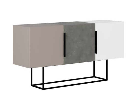 Μπουφές Estella 119-001109 150x42x79.5cm Grey-Mocha-White