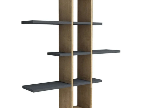 Ραφιέρα Τοίχου Akira 120-000259 96x19,5x101cm Sonoma-Anthracite Pakoworld