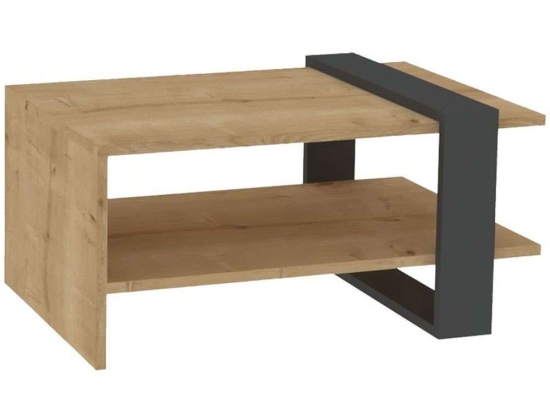 Τραπέζι Σαλονιού Yuze 120-000387 80x50x35cm Natural-Anthracite