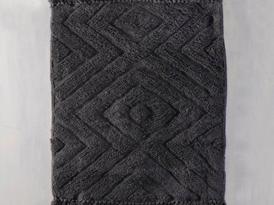 Ταπέτο Μπάνιου Verona Anthracite Ρυθμός 50 X 80 100% Βαμβάκι