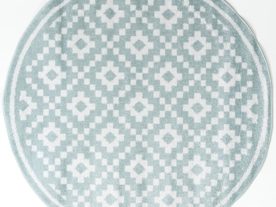 Χαλί Chroma B528AJ8  Round Light Blue-Cream Ezzo 120X120cm Round