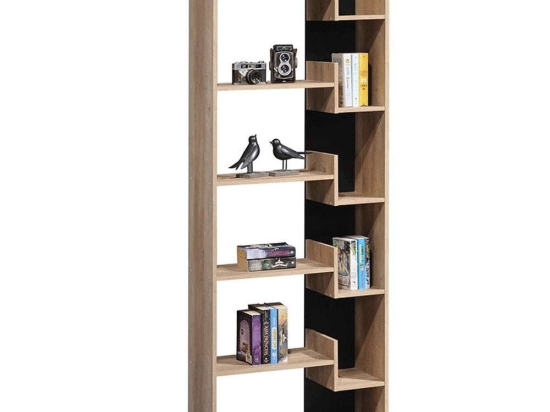 Βιβλιοθήκη Naya 123-000153 72x30x182,5cm Natural-Anthracite