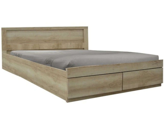 Κρεβάτι Nalos (Για Στρώμα 140x200cm) 123-000206 205x145x80cm Oak Ημίδιπλο