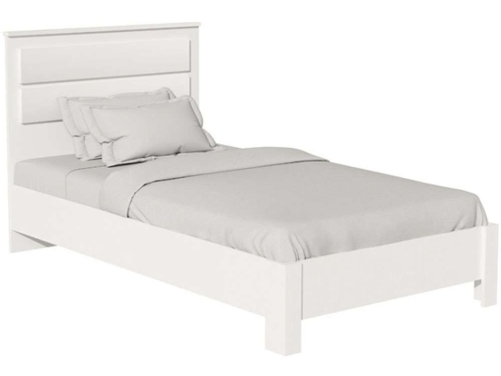 Κρεβάτι Olympus (Για Στρώμα 100x200cm) 123-000208 203x107,5x102cm White Μονό