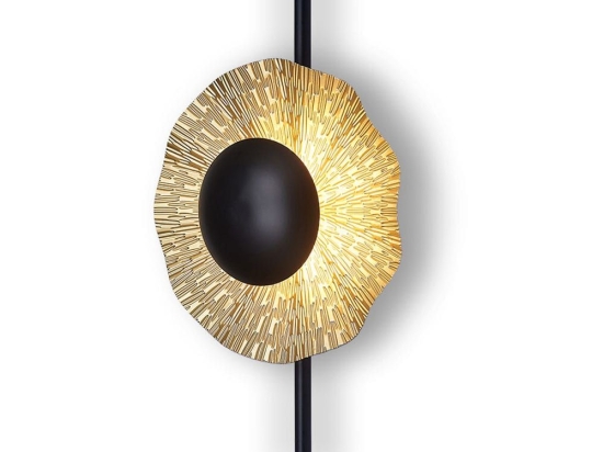 Φωτιστικό Τοίχου 01425 8W LED 3000K 640Lm 45x28cm Black-Gold Luma