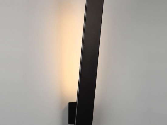 Φωτιστικό Τοίχου 01448 12W LED 3000K 1100Lm 8x58cm Sand Black Luma