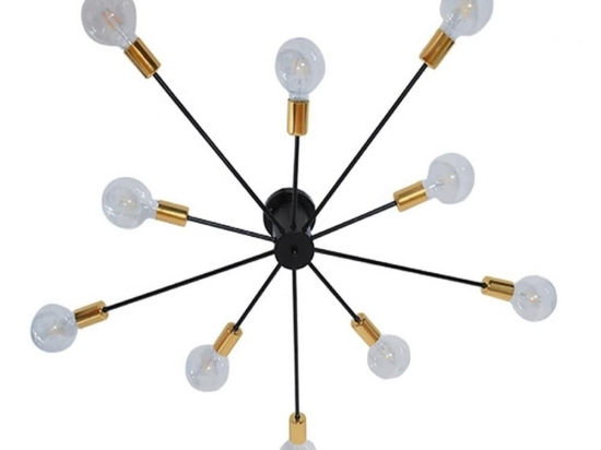 Φωτιστικό Οροφής - Πλαφονιέρα Olinda 01244 Black GloboStar Μέταλλο