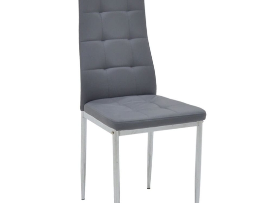 Καρέκλα Cube 127-000111 41x46x97cm Grey-Chrome