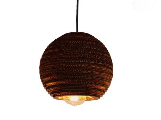 Φωτιστικό Οροφής 3D Santorini 01288 Brown GloboStar Χαρτί