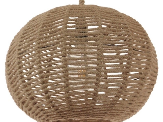 Φωτιστικό Οροφής Capri 01331 Beige GloboStar Σχοινί