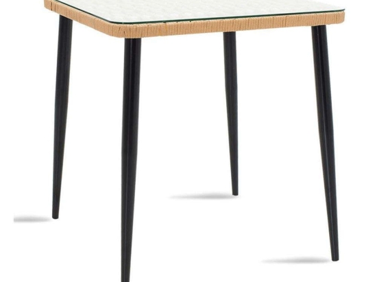 Τραπέζι Naoki 140-000001 80x80x78cm Black-Natural