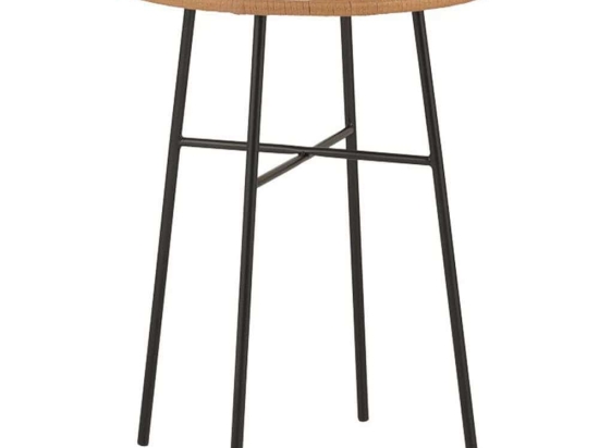 Τραπέζι Gaus 140-000056 Φ60x74cm Natural-Black