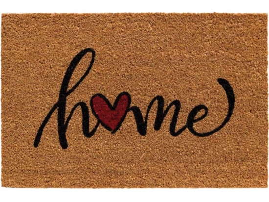Πατάκι Εισόδου E-Coco Home Heart Red 022 40x60cm Natural-Black Sdim 40Χ60