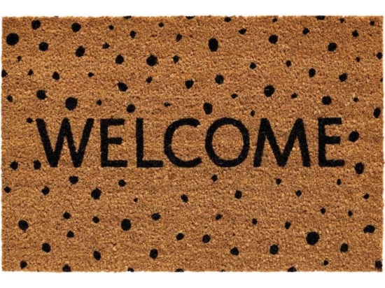 Πατάκι Εισόδου E-Coco Welcome Dots 026 40x60cm Natural-Black Sdim 40Χ60