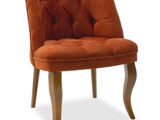 Πολυθρόνα Loretapi 146-000005 59x64x73cm Burgundy Βελούδο, Ξύλο