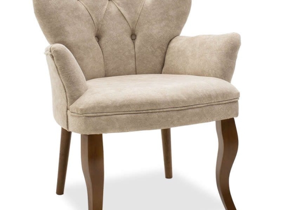 Πολυθρόνα Samara 146-000009 67x62x78cm Walnut Ξύλο,Ύφασμα