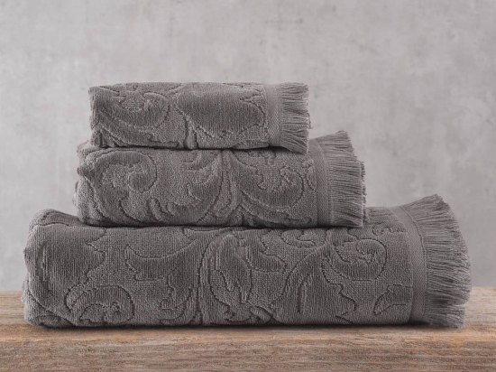 Πετσέτες Sienna (Σετ 5τμχ) Grey Ρυθμός Σετ Πετσέτες 75x150cm 100% Βαμβάκι