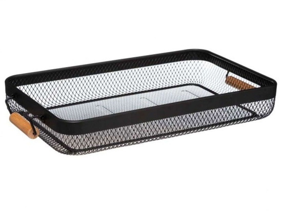 Δίσκος Σερβιρίσματος Mayaj 169228 43,5x26,5x7,3cm Natural-Black Marva Μέταλλο