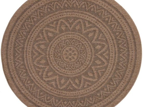 Χαλί Ψάθινο Avanos 8871 Black Royal Carpet 200X200cm Round