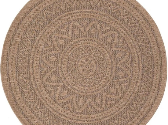 Χαλί Ψάθινο Avanos 8871 Black Round Royal Carpet 240X240cm Round