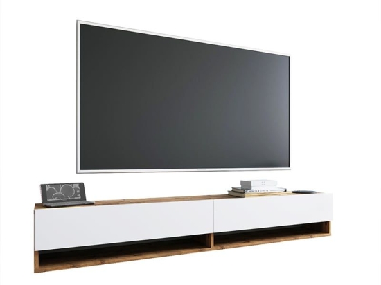Έπιπλο Τηλεόρασης Επιτοίχιο Handra 176-000002 180x31,5x29,5cm White-Oak