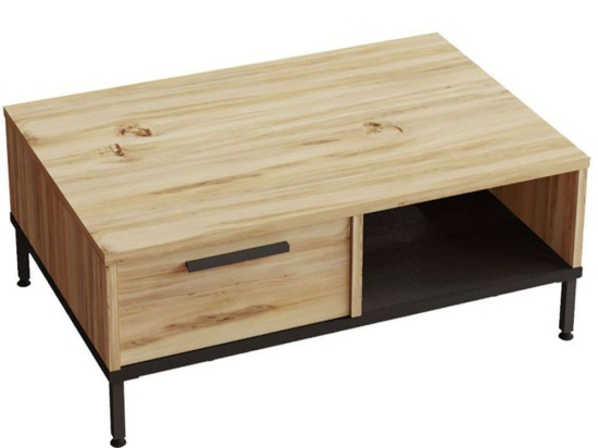Τραπέζι Σαλονιού Martian 176-000131 90x60x31,5cm Natural-Black