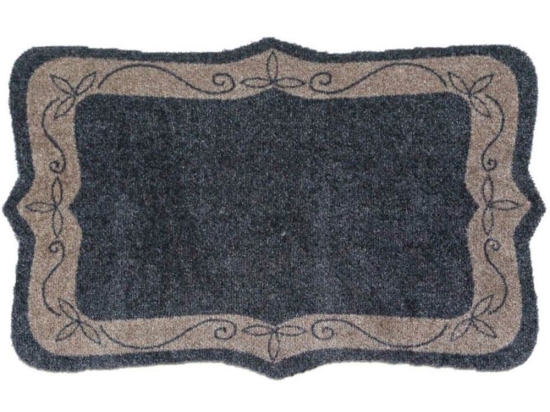 Πατάκι Εισόδου Elegance 407 Classic Border 50X75cm Black-Grey Sdim 50X75