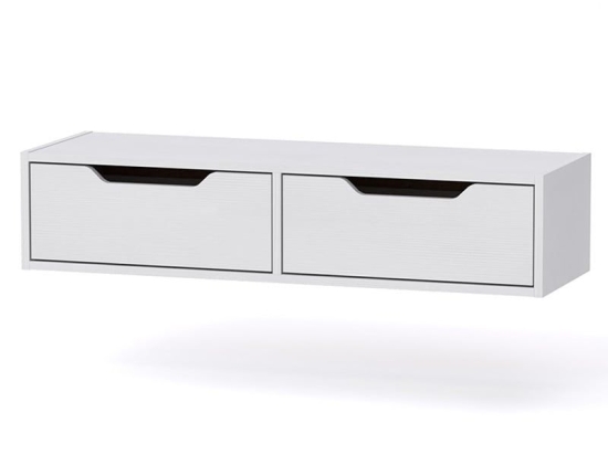 Κονσόλα Κρεμαστή Alberto 184-000022 100x32.5x22 White Μοριοσανίδα, Μελαμίνη