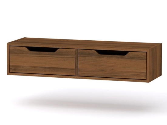 Κονσόλα Κρεμαστή Alberto 184-000025 100x32.5x22 Walnut Μοριοσανίδα, Μελαμίνη