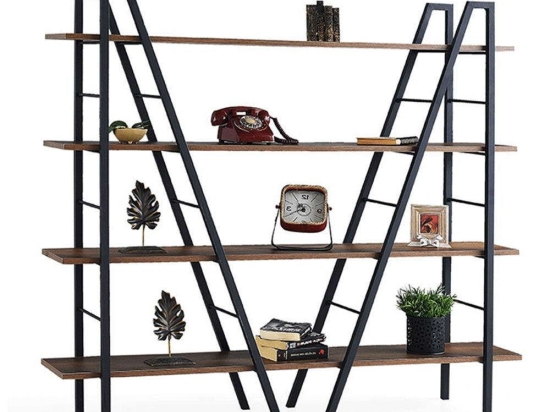 Βιβλιοθήκη Madden 190-000012 160x35x152cm Walnut-Black