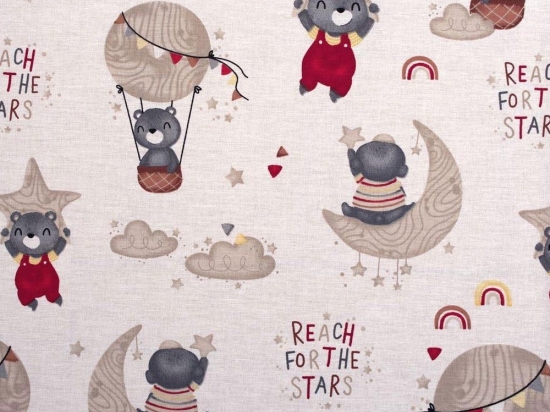 Πάνα Βρεφική Χασέ Reach The Stars 190 Beige DimCol 80x80cm 100% Βαμβάκι