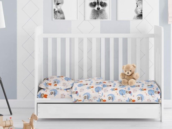 Πάπλωμα Βρεφικό Reach The Stars 191 Sky Blue DimCol 120x160cm 100% Βαμβάκι