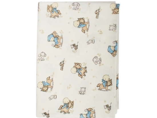 Πάπλωμα Βρεφικό Φανελένια Baby 04 Blue DimCol 120x160cm 100% Βαμβάκι