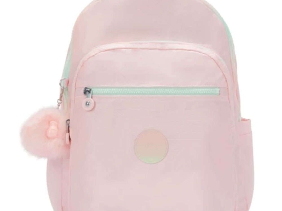 Σακίδιο Πλάτης Παιδικό Για Laptop 15" Seoul Metallic I7135-E7L 44x35x21cm 27lt Pink Kipling Polyamide